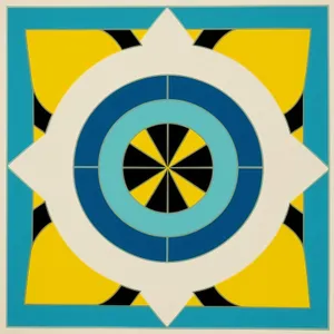 Graphic Design Symbol: Artistic Iconic Flag