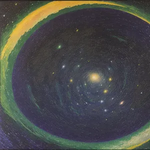 Starry Universe: Nematode in Colorful Petri Dish