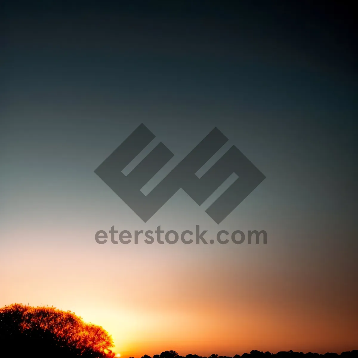 Picture of Vibrant Summer Sunset Over Clouds