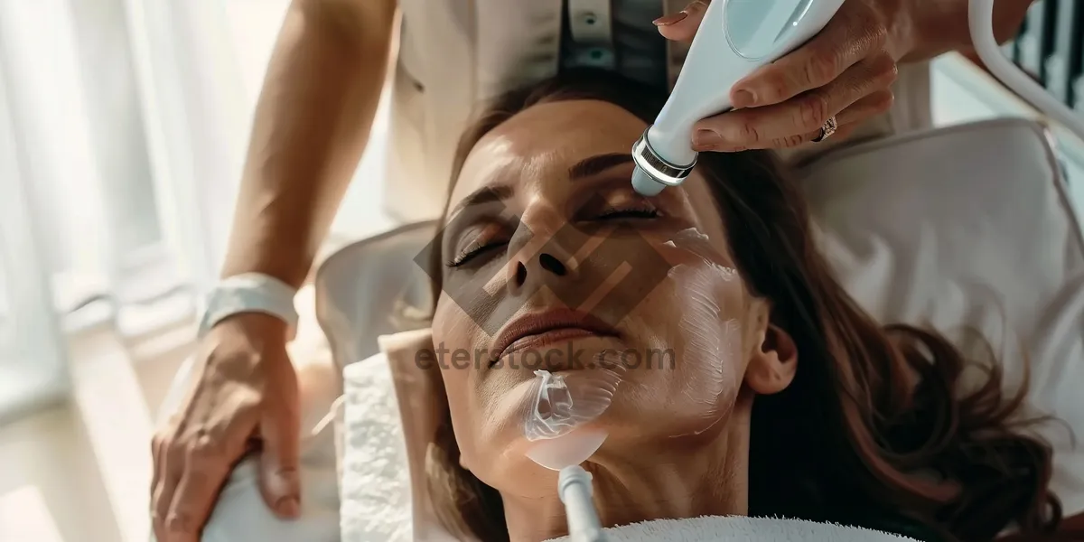 Picture of Man receiving hair treatment at salon