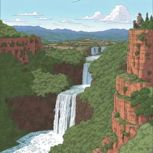 Grand Canyon Fortress: Majestic Landscape with Rocky Rim