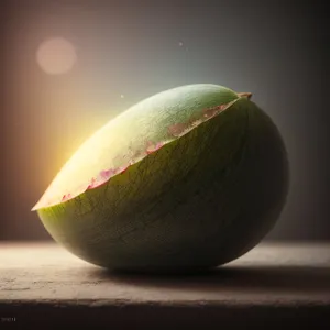 Fresh and Juicy Tropical Avocado Melon Slice