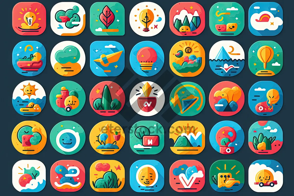 Picture of Glossy web design icons collection