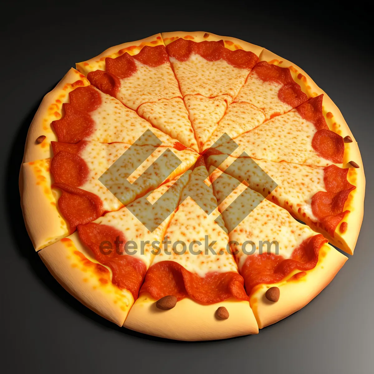 Picture of Delicious Pepperoni Pizza Slice with Melting Cheese