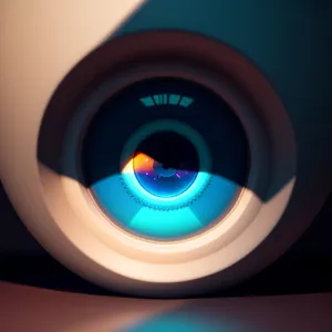 Shiny Black Button Icon with Metallic Reflection