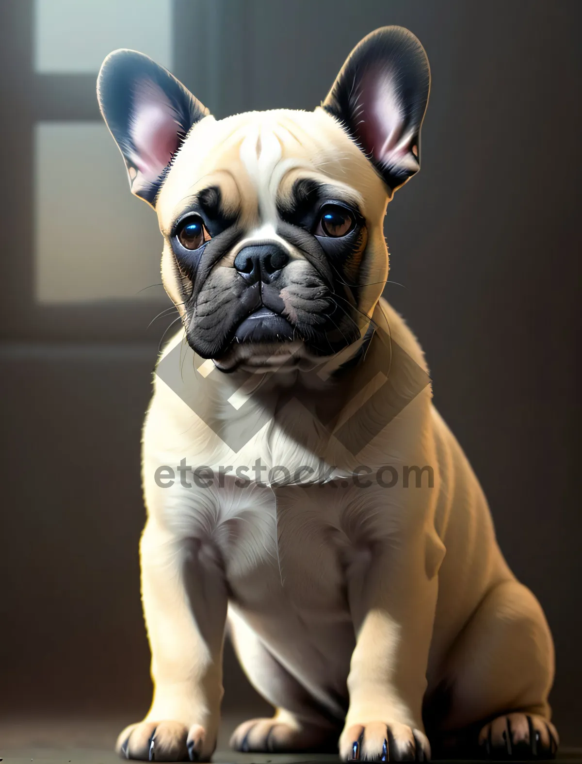 Picture of Adorable Bulldog Puppy Portrait