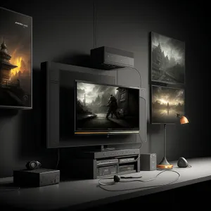 Modern Home Theater Display with 3D Television