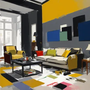 Modern Living Room Interior with Stylish Furniture