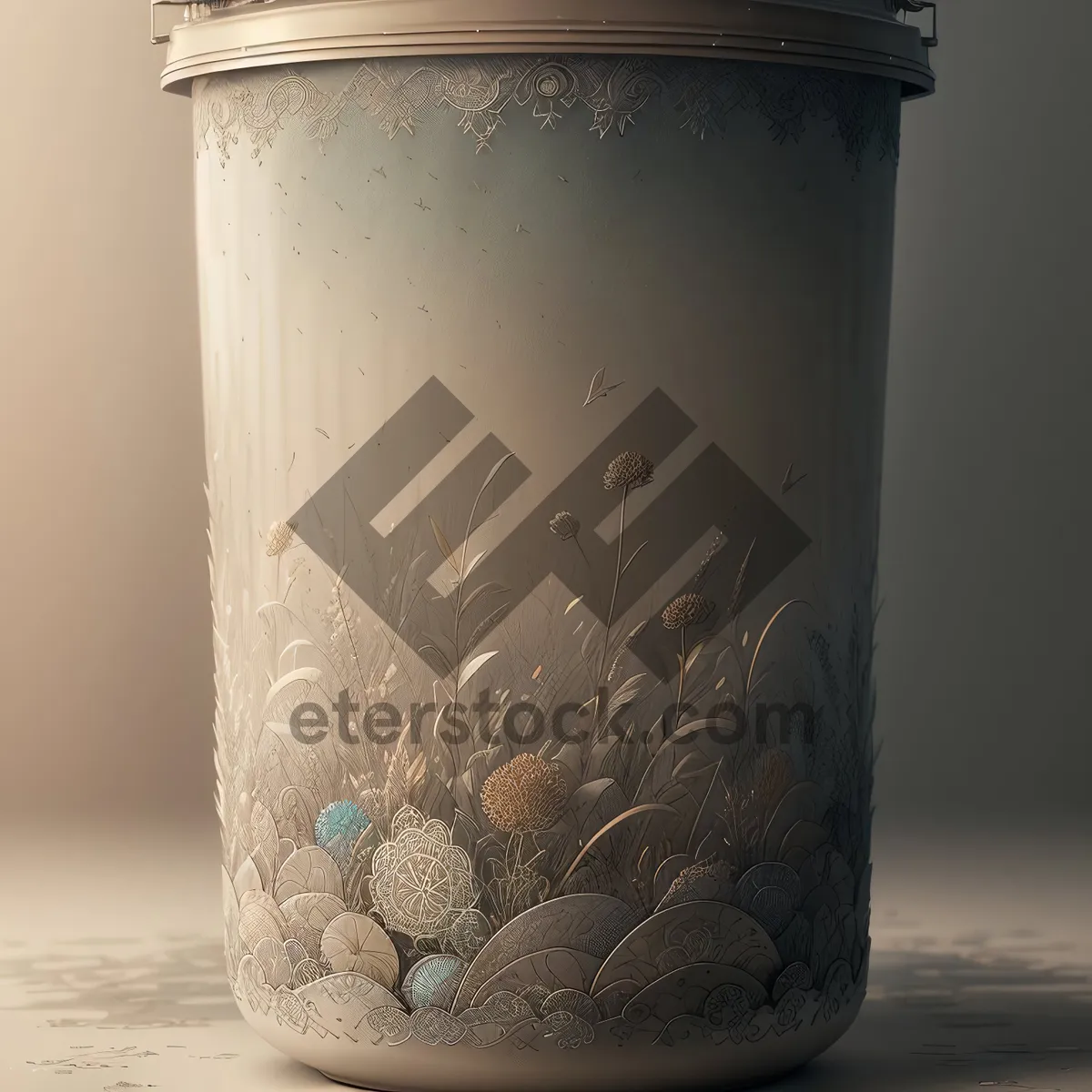 Picture of Cold Glass of Refreshing Beverage in a Jar