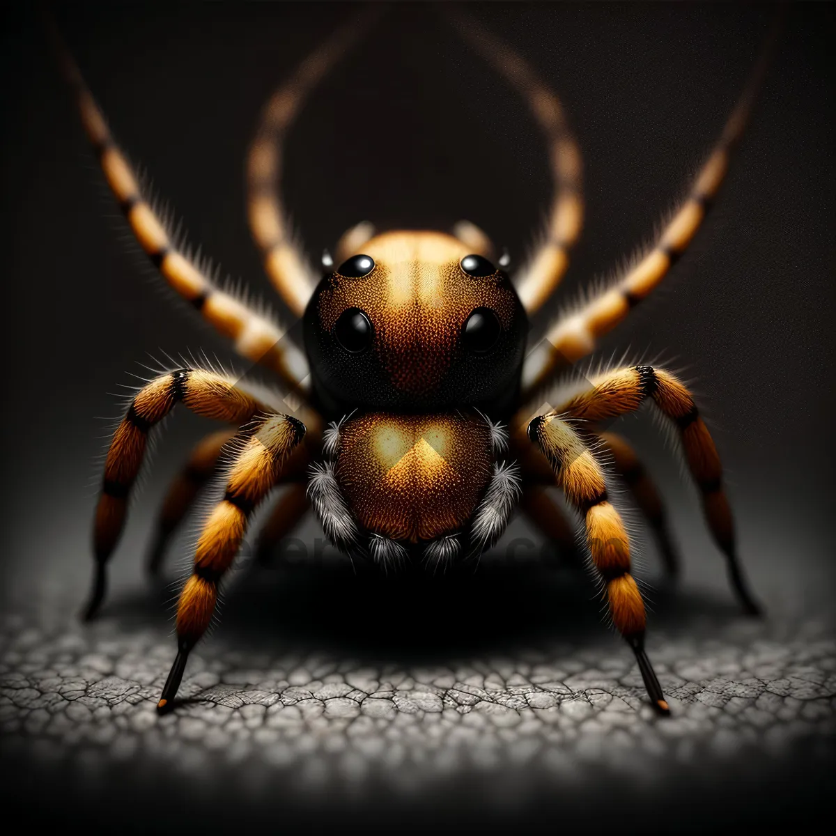 Picture of Garden Arachnid Closeup: Majestic Spider in Wildlife.