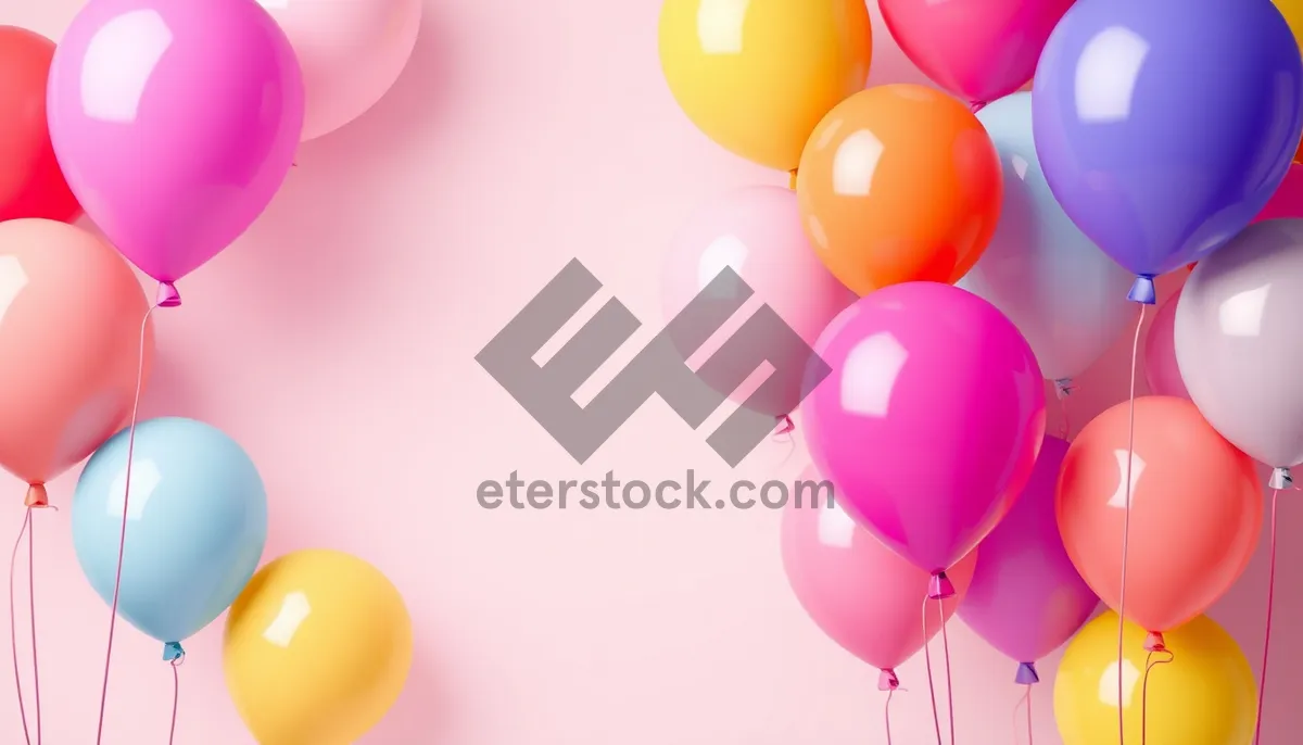 Picture of Colorful balloon decoration for birthday celebration party.