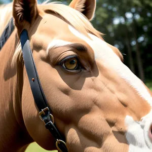 Thoroughbred Stallion Portrait: Majestic Brown Equine