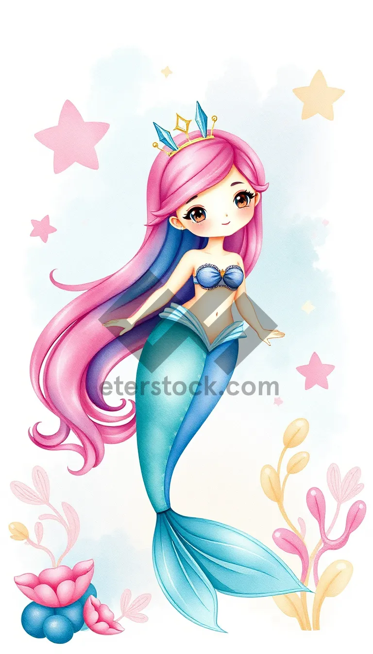 Picture of Cute Cartoon Princess Clip Art - Royalty Elegant Aristocrat