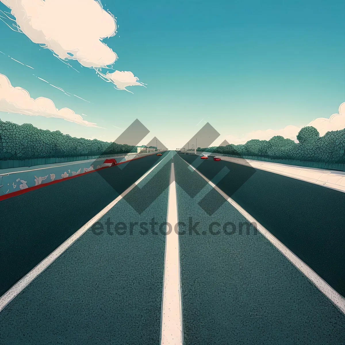 Picture of Serene Summer Drive on Countryside Highway