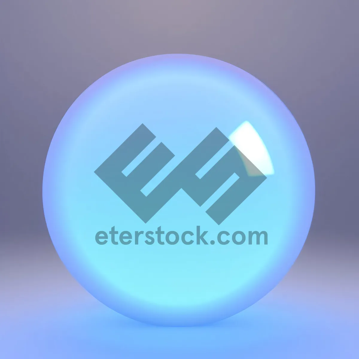Picture of Shiny Glass Reflection Round Button Icon