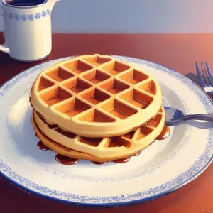 Delicious Breakfast Spread with Pastry, Cake, and Coffee