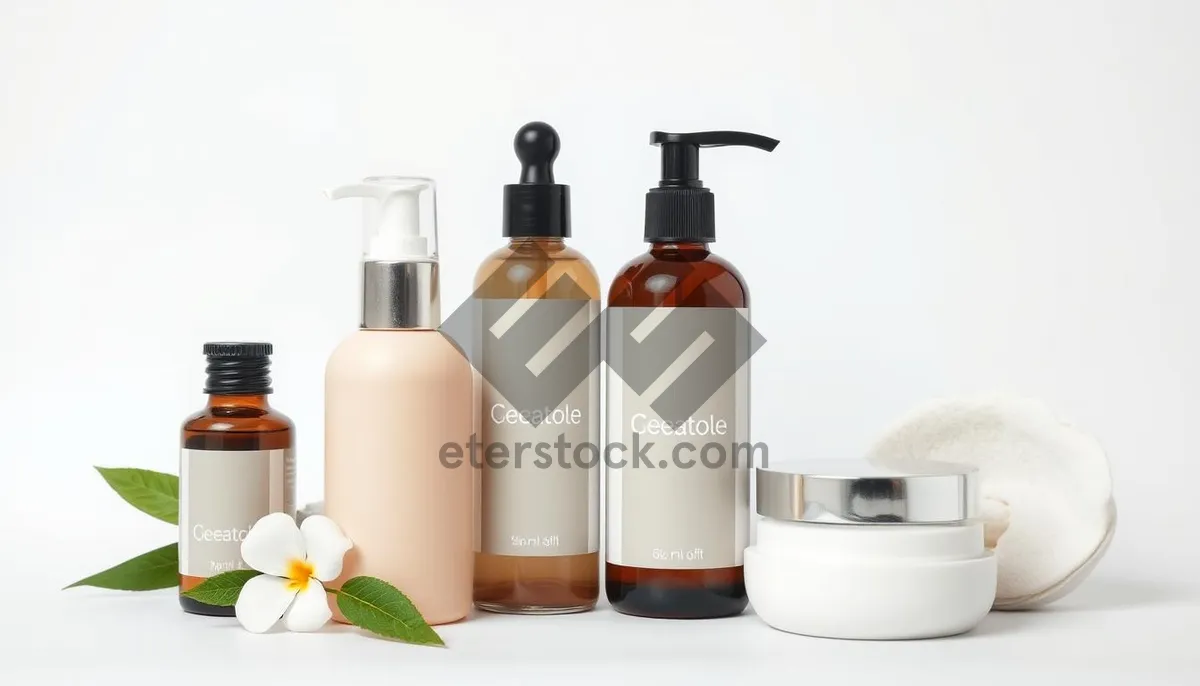 Picture of Spa body lotion in clean glass container