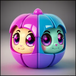 Happy Cartoon Pumpkin Squash Soccer Ball