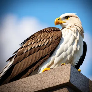 Bald Eagle with Piercing Yellow Eyes