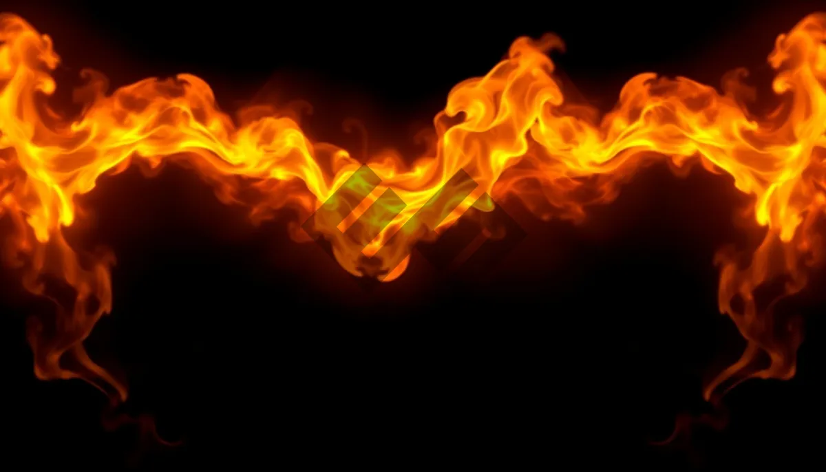 Picture of Fiery Orange and Yellow Artistic Flame Design
