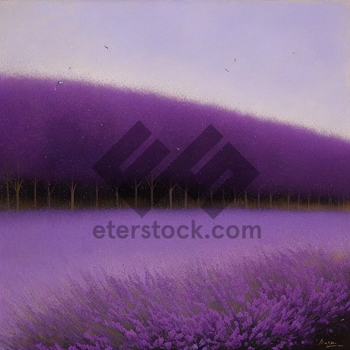 Picture of Negative Lavender Space Graphic Wallpaper