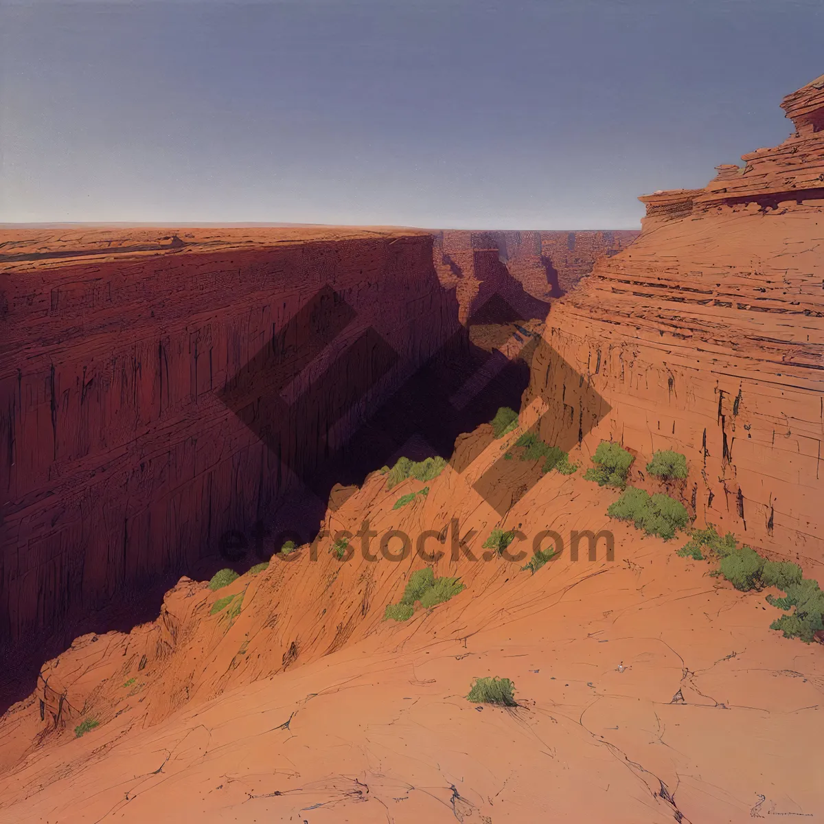 Picture of Southwest Canyon Landscape with Majestic Sandstone Rocks