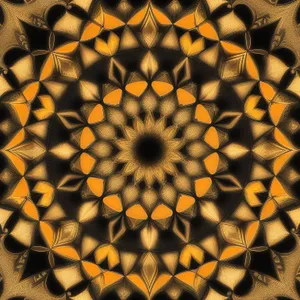 Geometric Sunflower Honeycomb Pattern Design