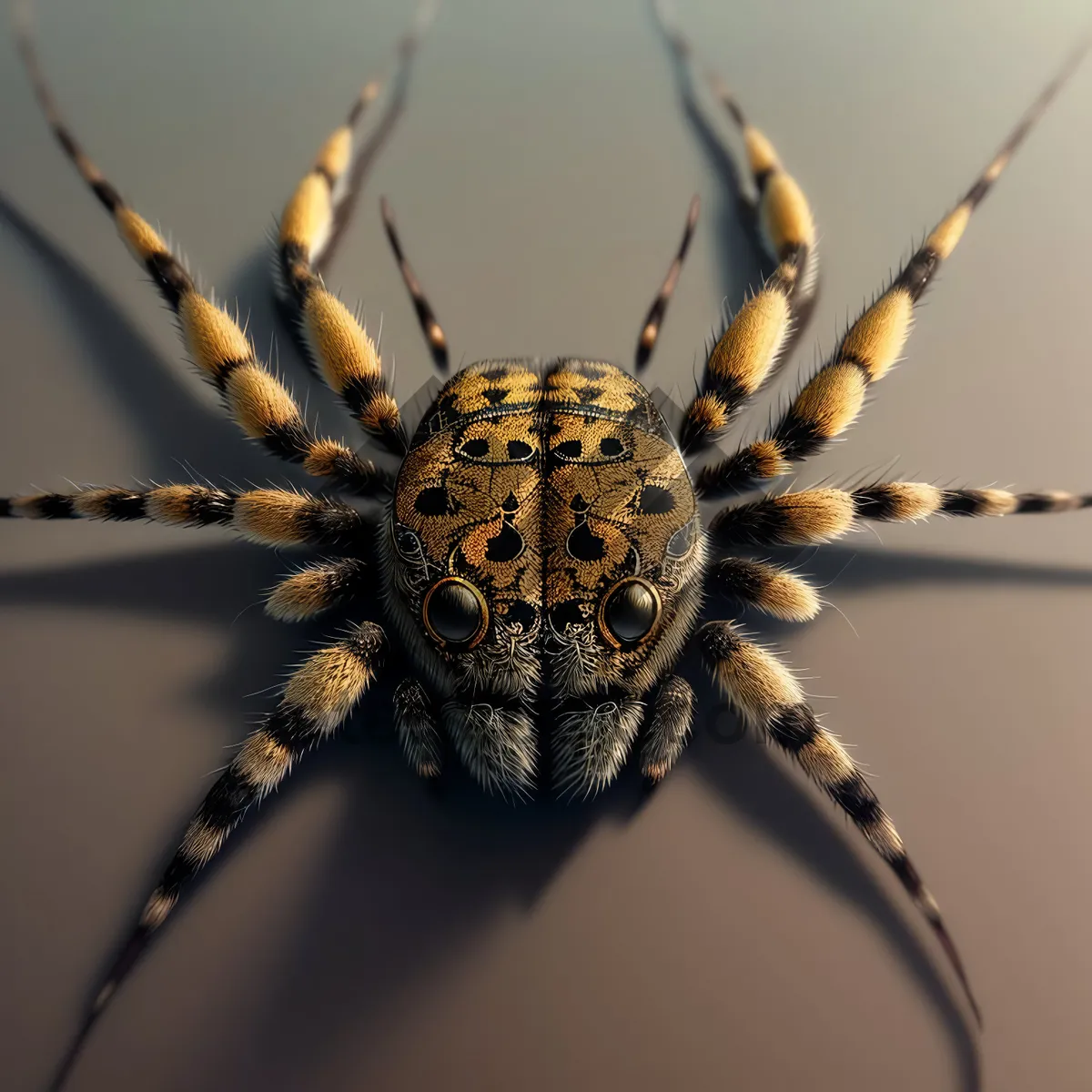 Picture of Black and Gold Garden Spider Close-up