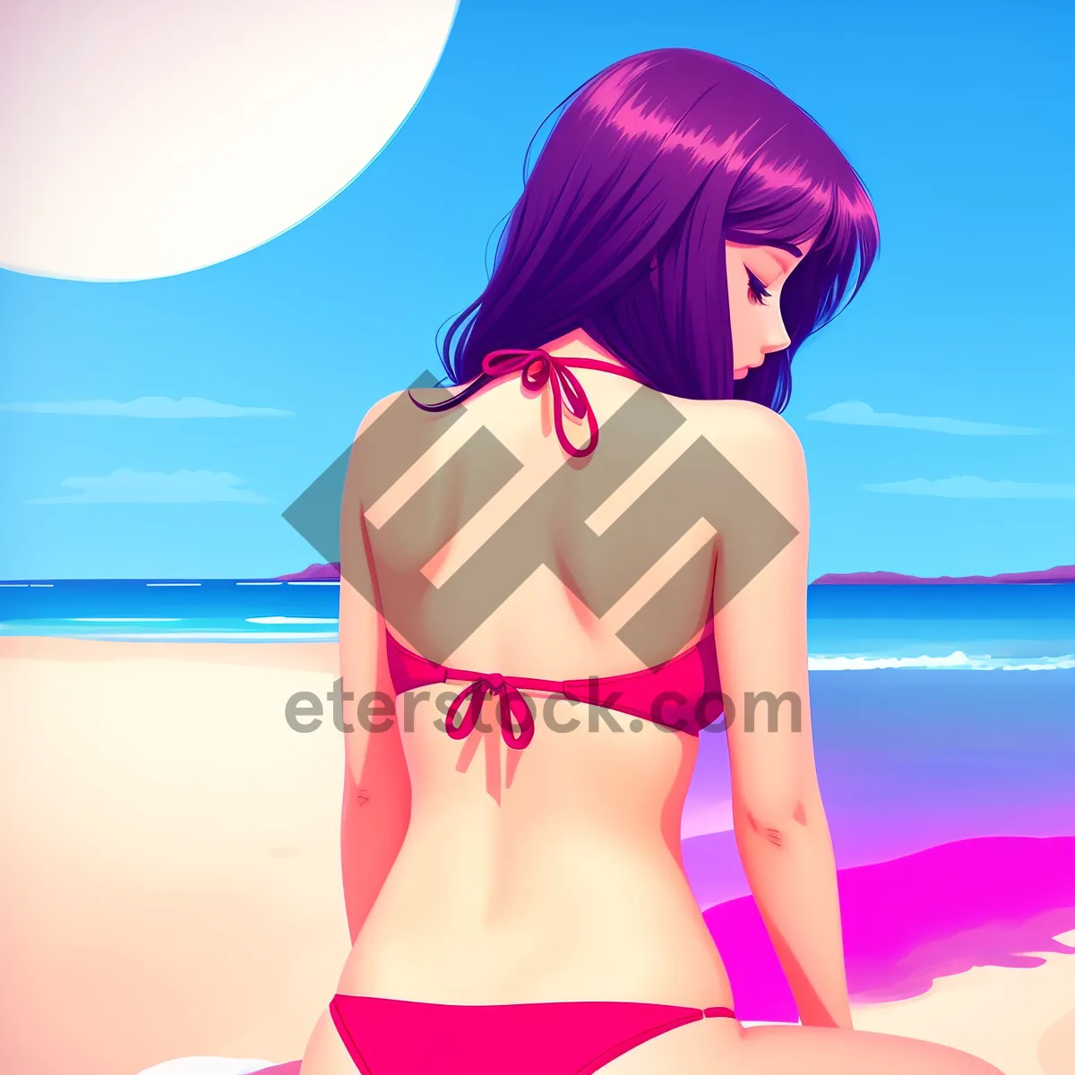 Picture of Fashionable Happy Cartoon Figures with Sexy Bodies