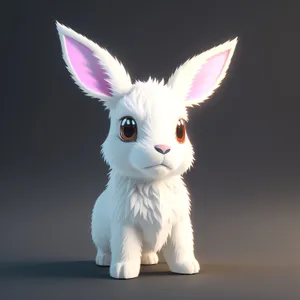 Fluffy Bunny with Cute Ears: A Adorable Easter Pet