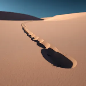 Dune Horizon: Transporting through Desert Sands at Sunset