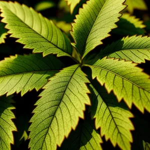 Vibrant Maple Tree in Sunlit Forest