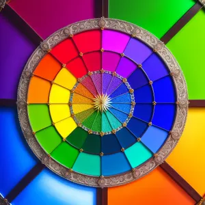 Colorful Pinwheel Balloon in Mechanical Wheel