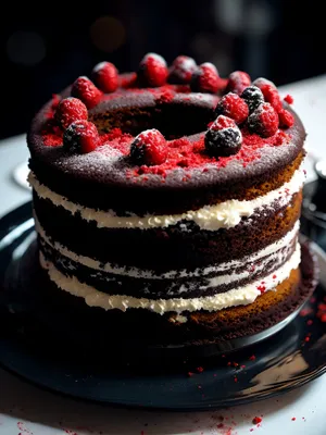 Delectable Berry-Filled Chocolate Pastry Delight