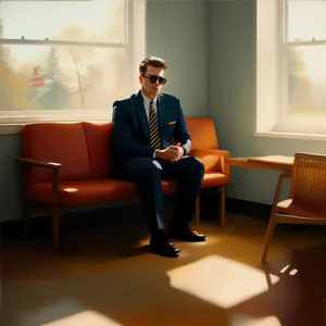 Smiling business team discussing project in office meeting