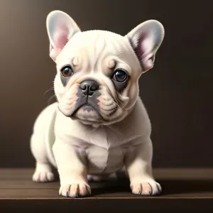 Cute Bulldog Puppy displaying charming wrinkles