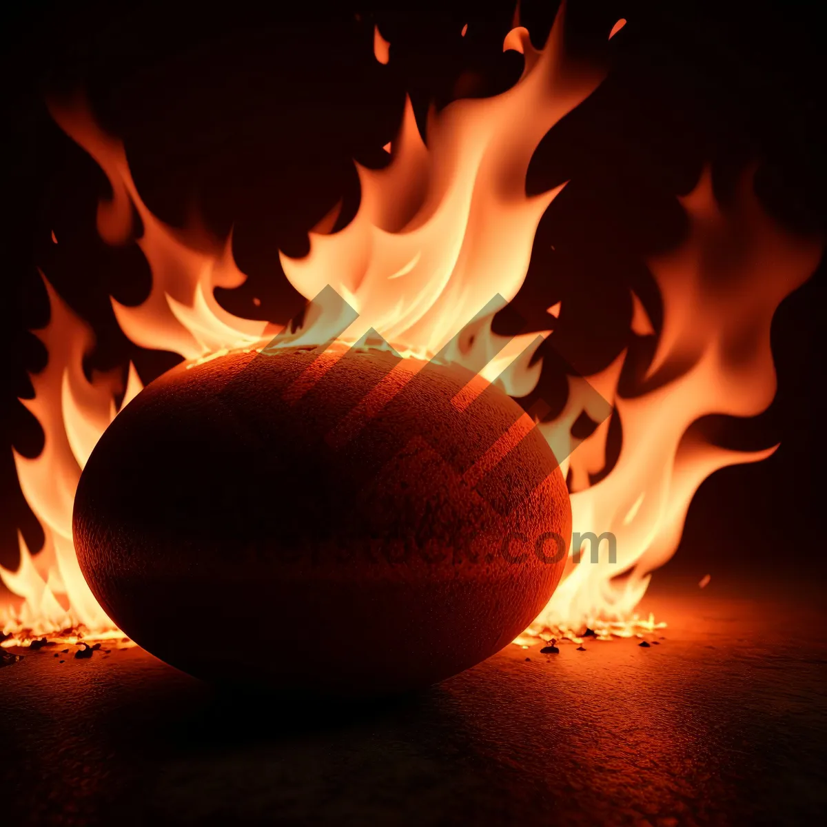 Picture of Fiery Blaze Illuminating the Dark.