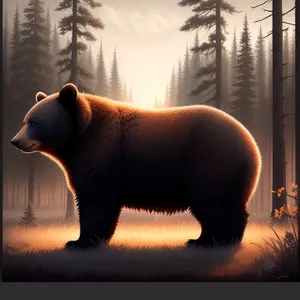 Wild Brown Bear - Majestic Forest Creature