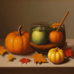 Festive Fall Harvest: Colorful Pumpkin Decoration