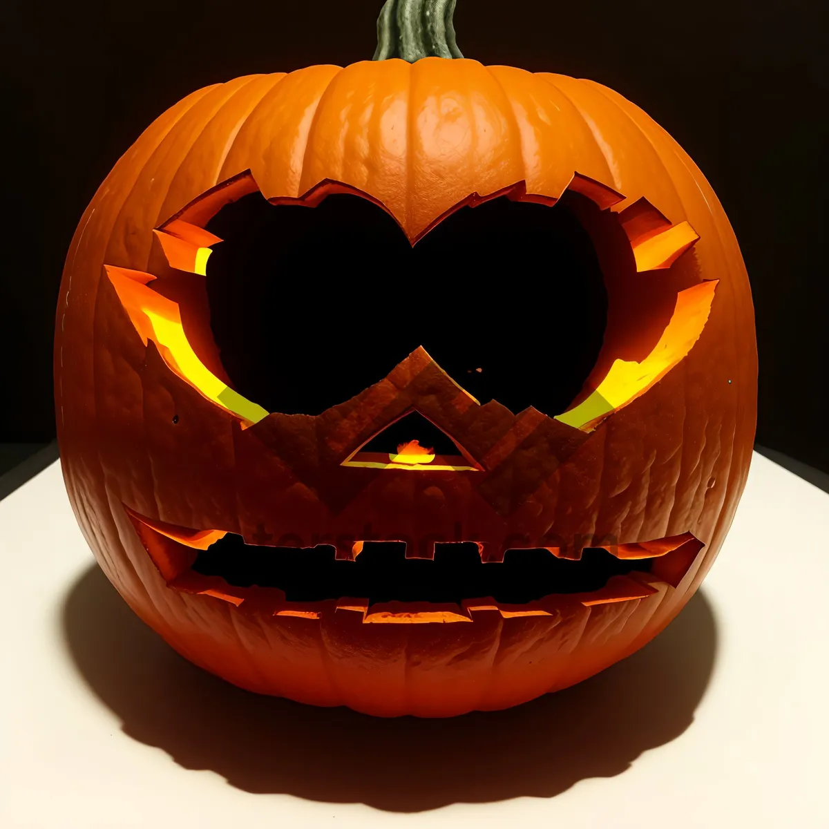 Picture of Spooky Jack-O'-Lantern glowing in the dark