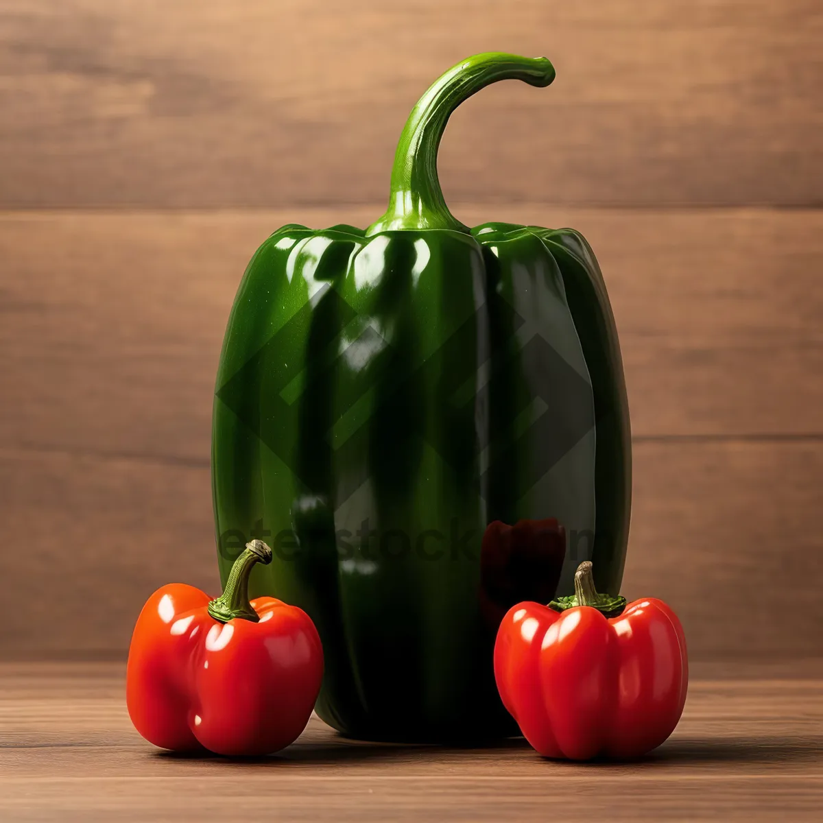 Picture of Fresh and healthy bell pepper salad with tomatoes