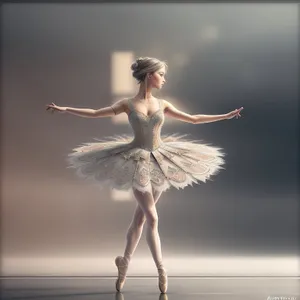 Elegant Ballet Dancer in Fashionable Studio Pose