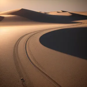 Serene Desert Dunes Stretching Underneath Golden Light