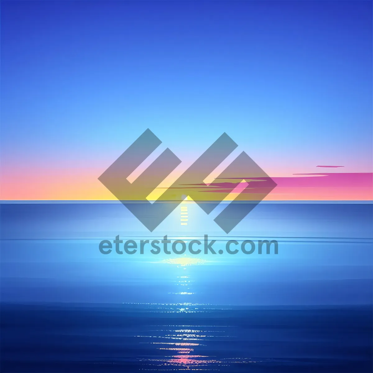 Picture of Majestic Sunset over Ocean Waves