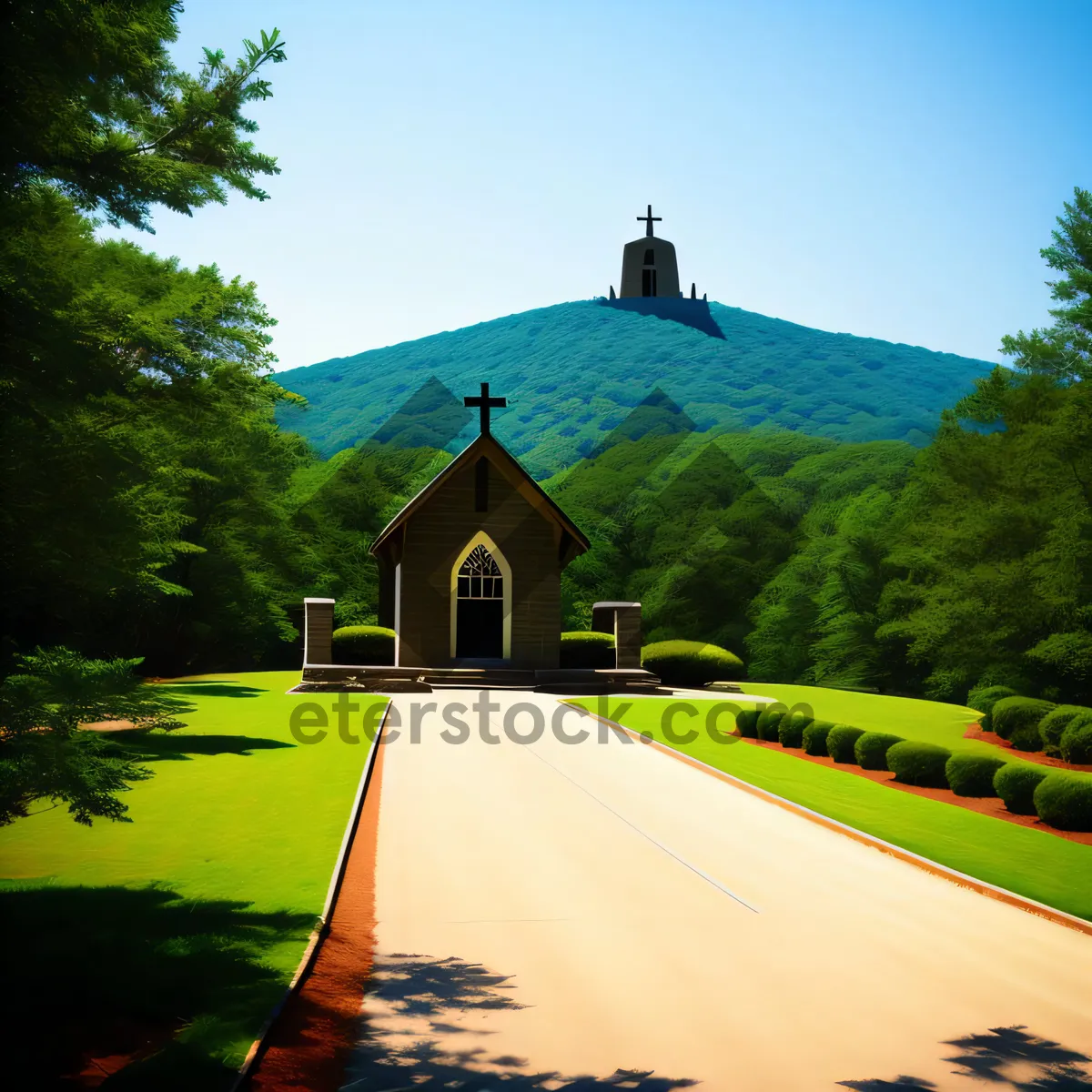 Picture of Historic Cathedral Tower against Skyline - Travel Architecture