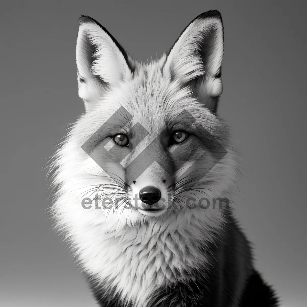 Picture of Adorable Red Fox: Domestic Canine with Furry Whiskers