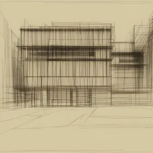 Modern Office Building Design Sketch