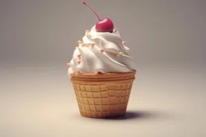 Cherry Cupcake with Pink Frosting and Sprinkles