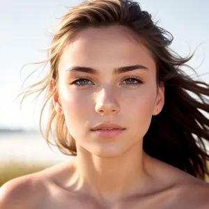 Sensual Beauty: Attractive Model with Gorgeous Hair