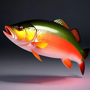 Colorful Snapper Swimming in Aquarium